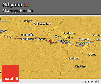 Physical Panoramic Map of Ndiyona