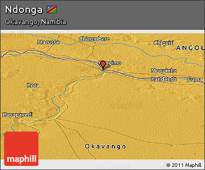 Physical Panoramic Map of Ndonga