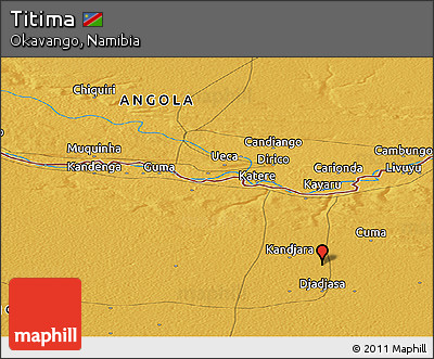 Physical Panoramic Map of Titima
