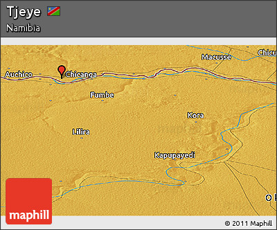 Physical Panoramic Map of Tjeye