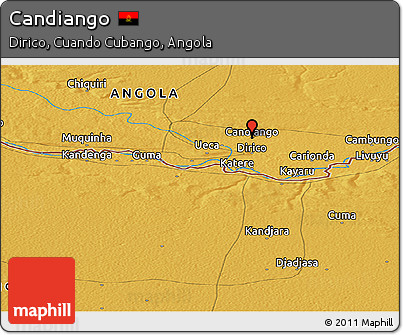 Physical Panoramic Map of Candiango