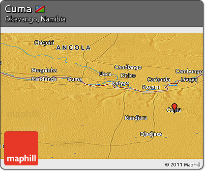 Physical Panoramic Map of Cuma