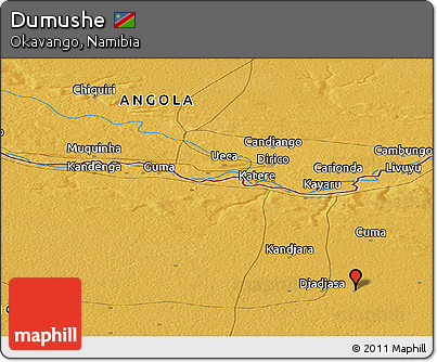 Physical Panoramic Map of Dumushe