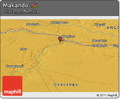 Physical Panoramic Map of Makando