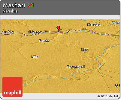 Physical Panoramic Map of Mashari