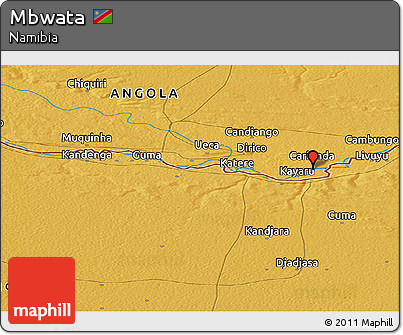 Physical Panoramic Map of Mbwata