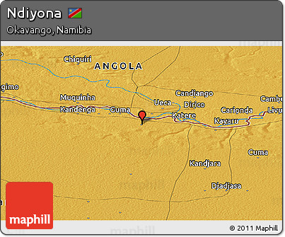 Physical Panoramic Map of Ndiyona
