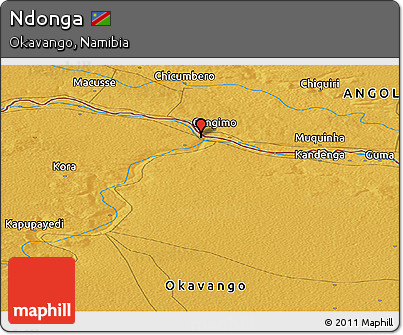 Physical Panoramic Map of Ndonga