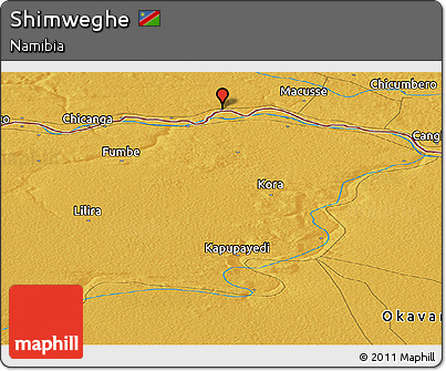 Physical Panoramic Map of Shimweghe