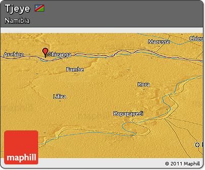 Physical Panoramic Map of Tjeye
