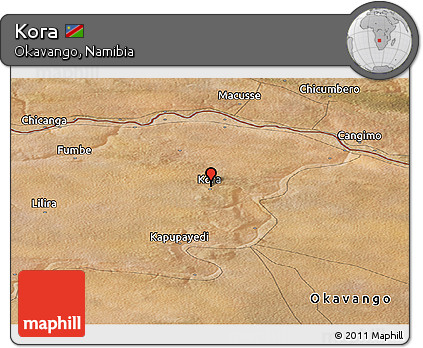 Satellite Panoramic Map of Kora
