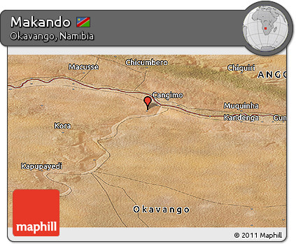 Satellite Panoramic Map of Makando