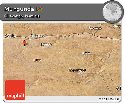 Satellite Panoramic Map of Mungunda