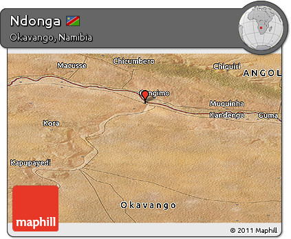 Satellite Panoramic Map of Ndonga