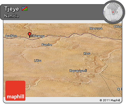 Satellite Panoramic Map of Tjeye
