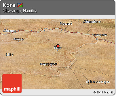 Satellite Panoramic Map of Kora