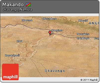 Satellite Panoramic Map of Makando