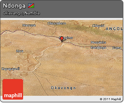 Satellite Panoramic Map of Ndonga