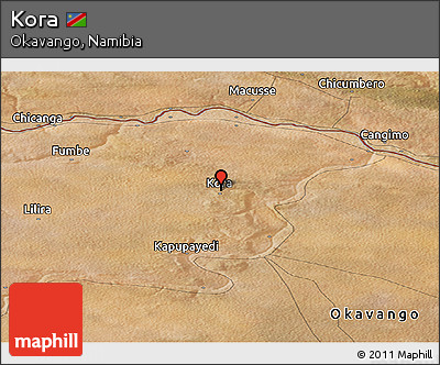 Satellite Panoramic Map of Kora