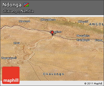 Satellite Panoramic Map of Ndonga