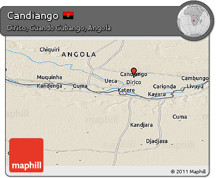 Shaded Relief Panoramic Map of Candiango