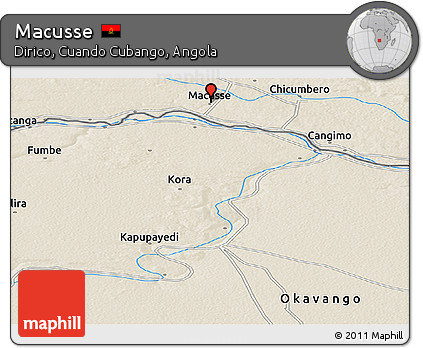 Shaded Relief Panoramic Map of Macusse