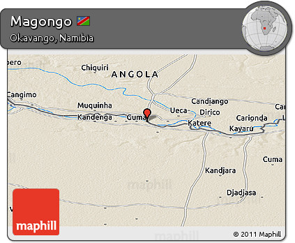 Shaded Relief Panoramic Map of Magongo