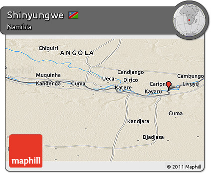 Shaded Relief Panoramic Map of Shinyungwe