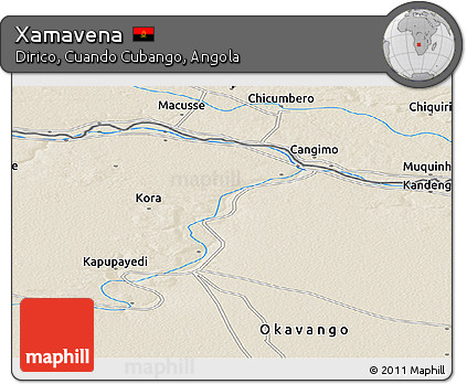 Shaded Relief Panoramic Map of Xamavena