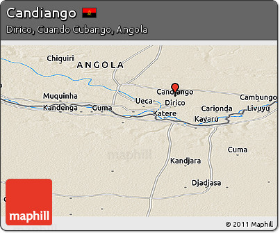 Shaded Relief Panoramic Map of Candiango