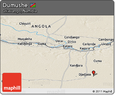 Shaded Relief Panoramic Map of Dumushe