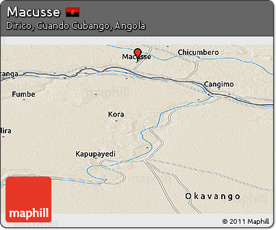 Shaded Relief Panoramic Map of Macusse