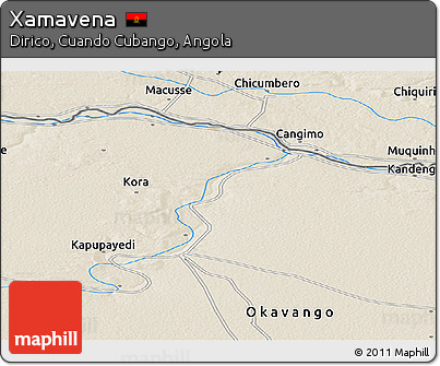 Shaded Relief Panoramic Map of Xamavena