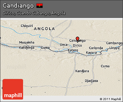 Shaded Relief Panoramic Map of Candiango