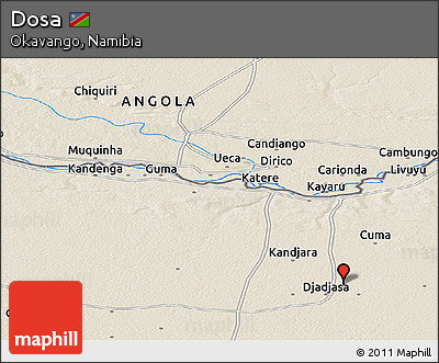 Shaded Relief Panoramic Map of Dosa