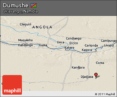 Shaded Relief Panoramic Map of Dumushe