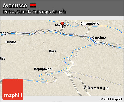 Shaded Relief Panoramic Map of Macusse