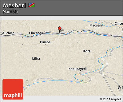 Shaded Relief Panoramic Map of Mashari
