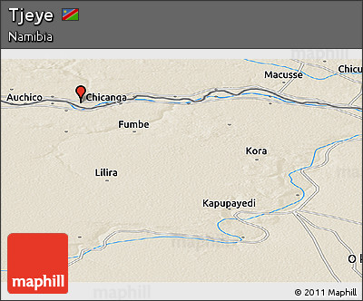 Shaded Relief Panoramic Map of Tjeye