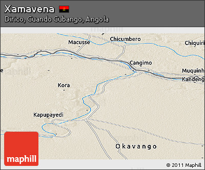 Shaded Relief Panoramic Map of Xamavena