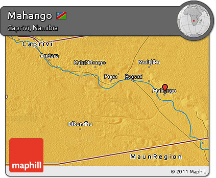 Physical 3D Map of Mahango