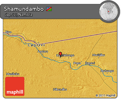 Physical 3D Map of Shamundambo