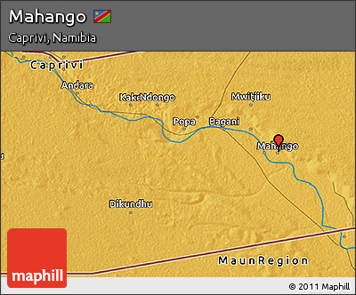 Physical 3D Map of Mahango