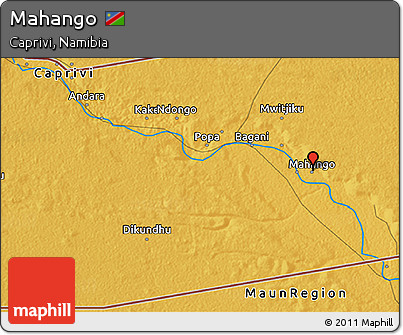 Physical 3D Map of Mahango