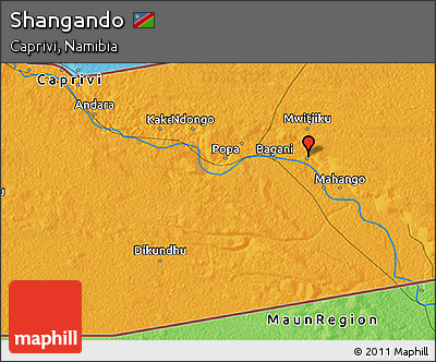 Political 3D Map of Shangando