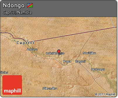 Satellite 3D Map of Ndongo