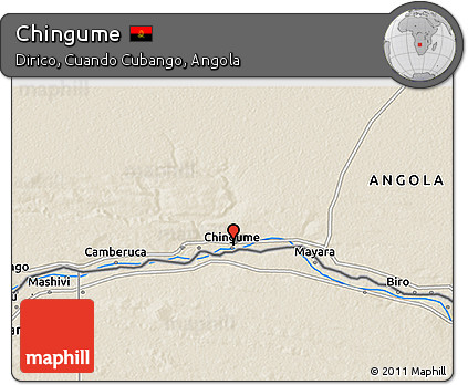 Shaded Relief 3D Map of Chingume
