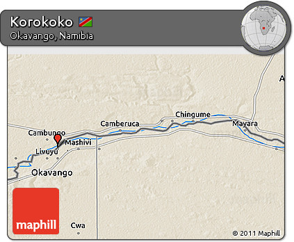 Shaded Relief 3D Map of Korokoko