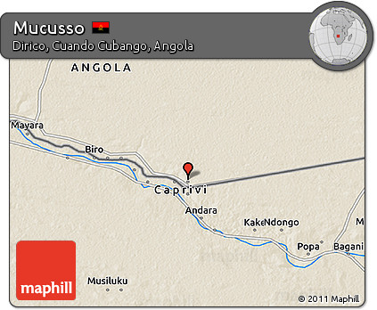 Shaded Relief 3D Map of Mucusso