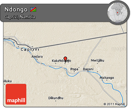 Shaded Relief 3D Map of Ndongo